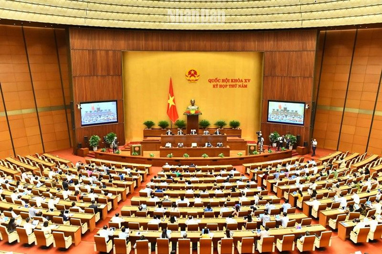 Quang cảnh phiên họp của Quốc hội chiều 29/5. (Ảnh: ĐĂNG KHOA)