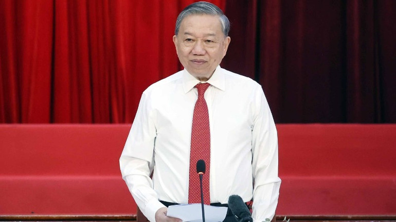 Tổng Bí thư Tô Lâm phát biểu. (Ảnh: TTXVN) Tổng Bí thư Tô Lâm phát biểu. (Ảnh: TTXVN)