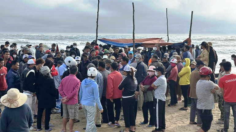 Thi thể ông T.Q.N. đã được tìm thấy tại vùng biển xã Hải Dương. (Ảnh: CTV)