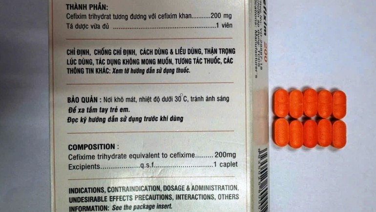 Mẫu thuốc được Trung tâm Kiểm nghiệm thuốc, mỹ phẩm, thực phẩm lấy từ nhà thuốc P.K. (Ảnh: Sở Y tế)