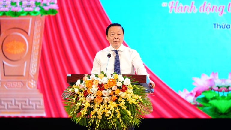 Phó Thủ tướng Chính phủ Trần Hồng Hà phát biểu tại lễ phát động Tháng hành động vì trẻ em năm 2024.