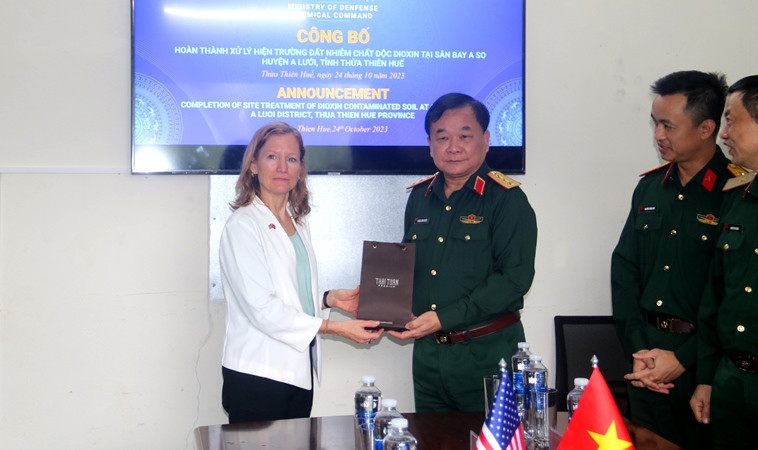 Thượng tướng Hoàng Xuân Chiến mong muốn phía USAID phối hợp chặt chẽ với cơ quan chức năng của Bộ Quốc phòng Việt Nam để triển khai các nội dung hợp tác khắc phục hậu quả bom, mìn, chất độc hóa học/dioxin.