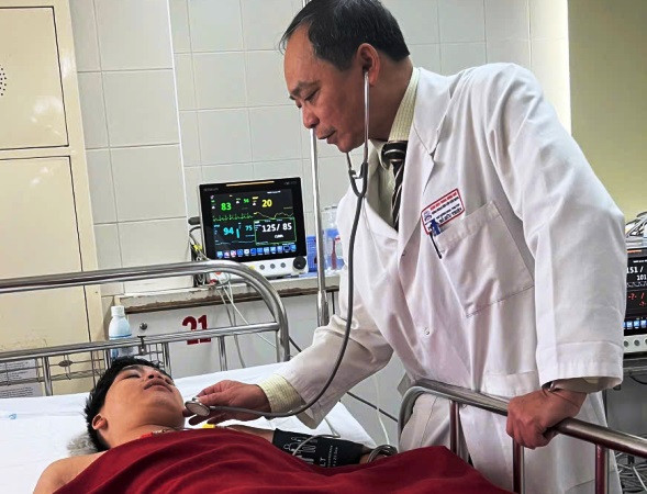 Hiện tại, tình trạng sức khỏe của anh V. đã ổn định, đang dần phục hồi. (Ảnh: Bệnh viện Trung ương Huế cung cấp)