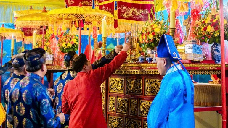Trang nghiêm Lễ tế Xã Tắc năm 2025 với đầy đủ các nghi thức truyền thống.