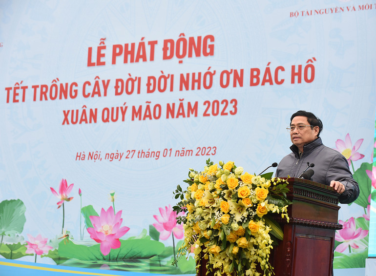 Thủ tướng Phạm Minh Chính phát động “Tết trồng cây đời đời nhớ ơn Bác Hồ”.