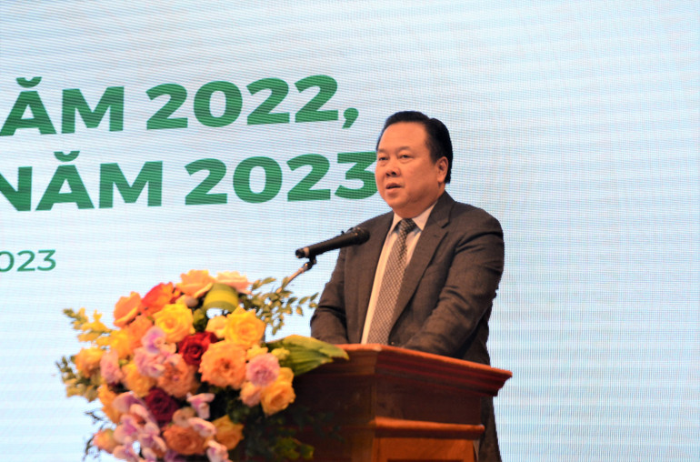 Chủ tịch Ủy ban Quản lý vốn Nhà nước tại doanh nghiệp Nguyễn Hoàng Anh phát biểu tại Hội nghị. Chủ tịch Ủy ban Quản lý vốn Nhà nước tại doanh nghiệp Nguyễn Hoàng Anh phát biểu tại Hội nghị.