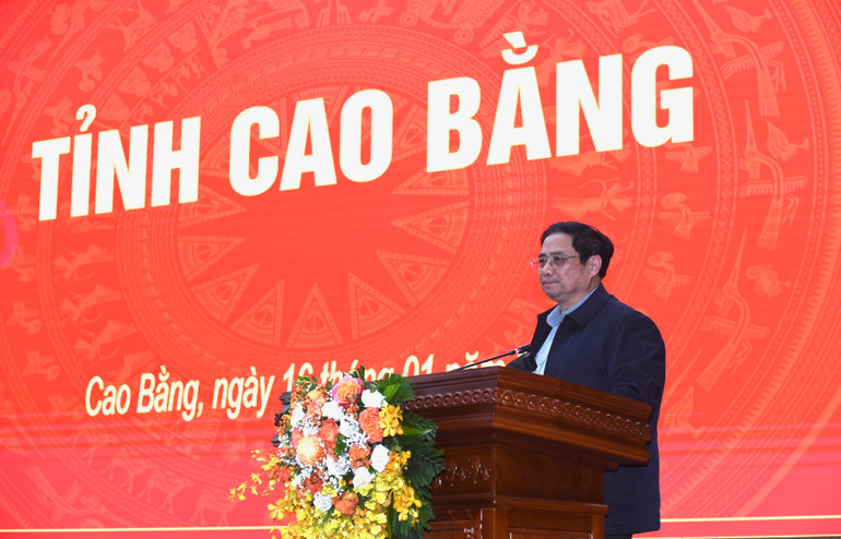 Thủ tướng Phạm Minh Chính phát biểu tại buổi làm việc. (Ảnh: TRẦN HẢI) Thủ tướng Phạm Minh Chính phát biểu tại buổi làm việc. (Ảnh: TRẦN HẢI)