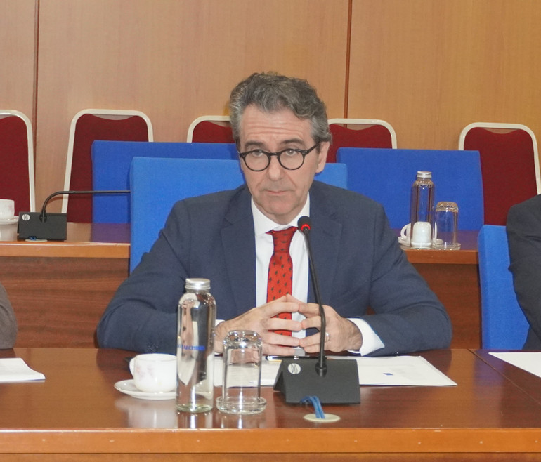 Đại sứ Liên minh châu Âu Giorgio Aliberti tại sự kiện. (Ảnh: Đại sứ quán Đức tại Hà Nội)