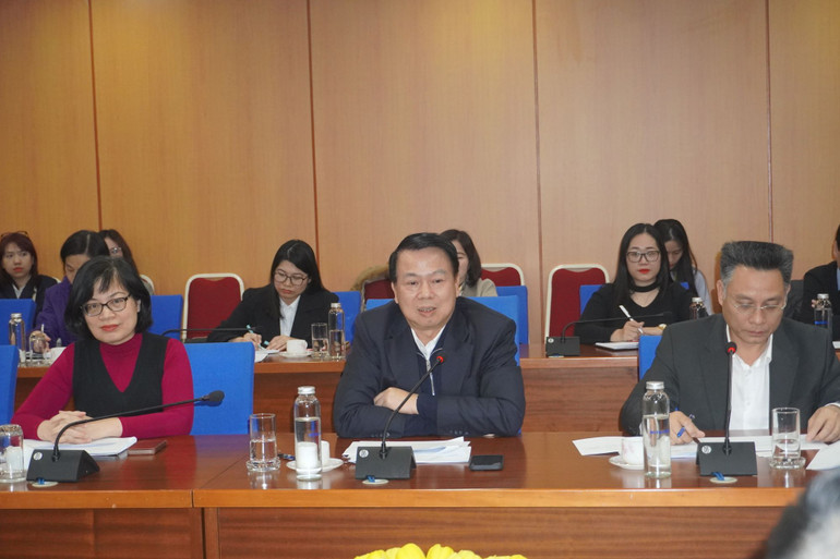 Thứ trưởng Tài chính Nguyễn Đức Chi phát biểu tại buổi họp. (Ảnh: Đại sứ quán Đức tại Hà Nội)