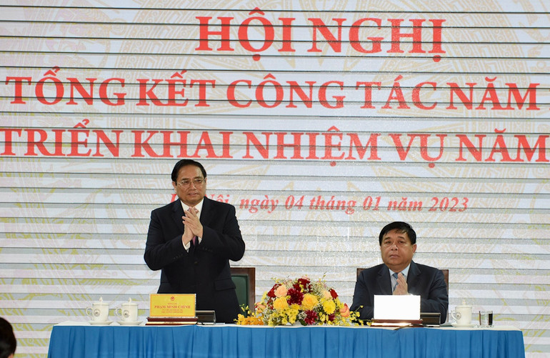 Thủ tướng Phạm Minh Chính dự và phát biểu chỉ đạo Hội nghị. (Ảnh: TRẦN HẢI) Thủ tướng Phạm Minh Chính dự và phát biểu chỉ đạo Hội nghị. (Ảnh: TRẦN HẢI)