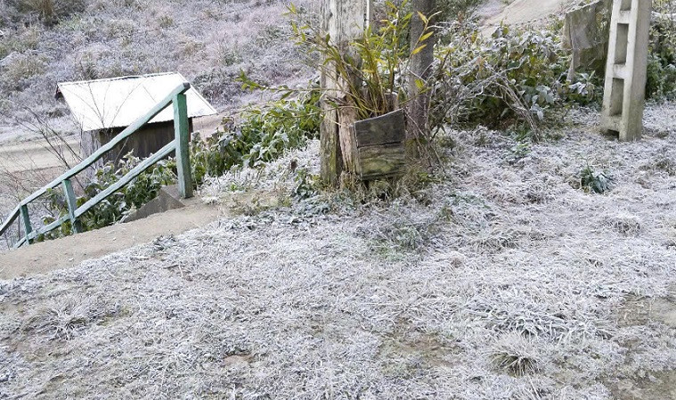 Băng giá ở khu vực Na Ngoi (Kỳ Sơn).