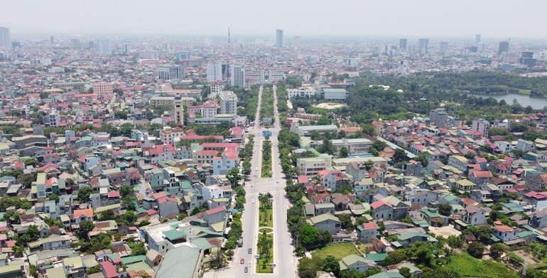 Đường Lê Mao - một tuyến đường chính của Thành Vinh hôm nay.