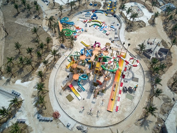 Đẩy nhanh tiến độ thi công công viên nước Cửa Hội.