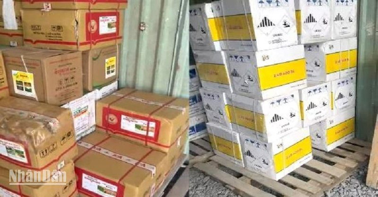Vật chứng thuốc bảo vệ thực vật không được phép nhập khẩu, sản xuất, buôn bán và sử dụng tại Việt Nam bị Phòng Cảnh sát Kinh tế, Công an tỉnh Đắk Lắk phát hiện bắt giữ.