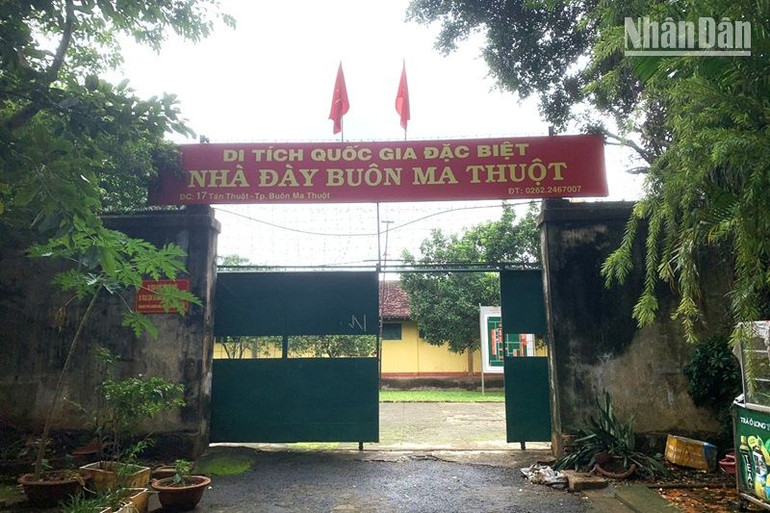 Di tích lịch sử quốc gia đặc biệt Nhà đày Buôn Ma Thuột, nơi thành lập chi bộ đầu tiên ở Đắk Lắk.