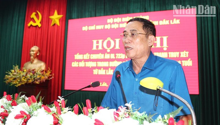 Phó Chủ tịch Ủy ban nhân dân tỉnh Đắk Lắk Võ Văn Cảnh phát biểu tại hội nghị.