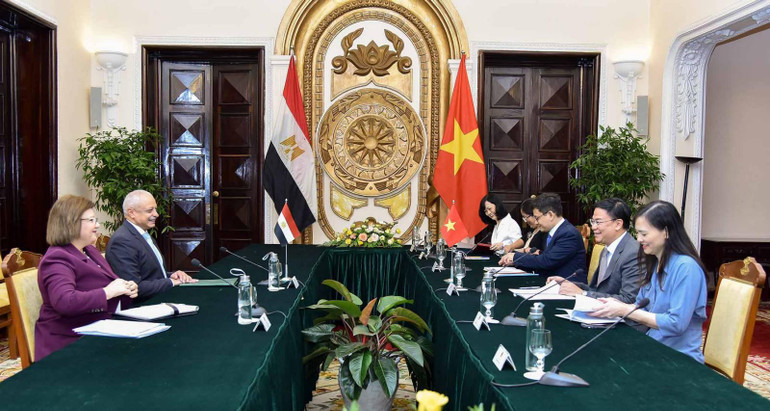 Buổi họp Tham vấn chính trị lần thứ 9 giữa Bộ Ngoại giao Việt Nam và Ai Cập. (Ảnh: Bộ Ngoại giao)