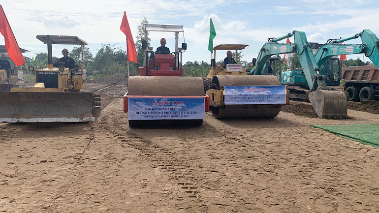 Khởi công xây dựng đường vành đai phía tây thành phố Cần Thơ thúc đẩy phát triển kinh tế-xã hội