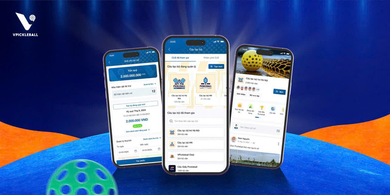 Giao diện phần mềm VPickleball của IGB.