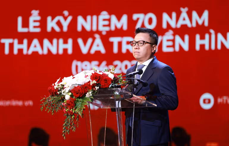 Đồng chí Lê Quốc Minh phát biểu tại buổi lễ kỷ niệm.