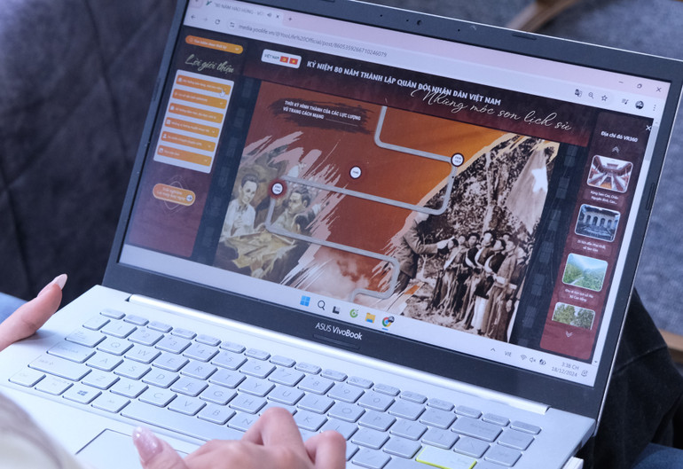 Các bạn trẻ tìm hiểu những thông tin, hình ảnh về Quân đội nhân dân Việt Nam trên nền tảng số qua đường link của dự án. Các bạn trẻ tìm hiểu những thông tin, hình ảnh về Quân đội nhân dân Việt Nam trên nền tảng số qua đường link của dự án.