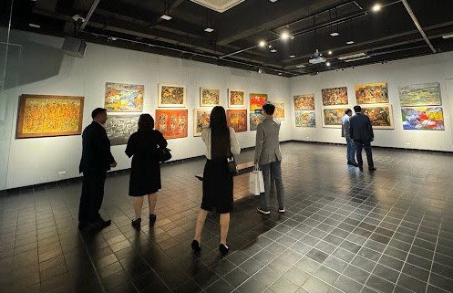 Toàn cảnh không gian trưng bày tại triển lãm.