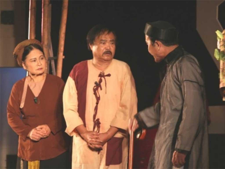 Vở "Hồn Trương Ba da hàng thịt" nổi tiếng của nhà viết kịch Lưu Quang Vũ do Nhà hát kịch Việt Nam dàn dựng trong những năm 80 của thế kỷ trước. (Ảnh: TL)