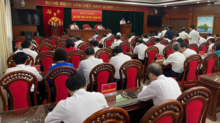 Hội nghị lần thứ 16 Ban Chấp hành Đảng bộ tỉnh Hải Dương khóa 17.