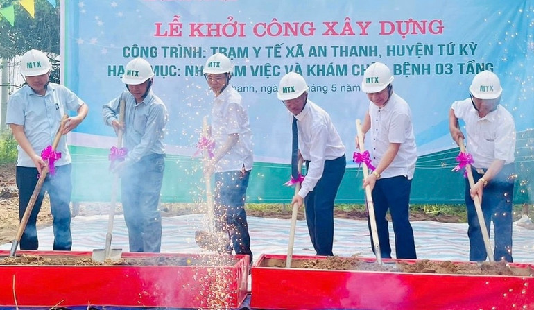 Khởi công xây dựng trạm y tế xã An Thanh.