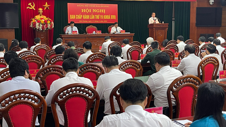 Hội nghị lần thứ 19 Ban Chấp hành Đảng bộ tỉnh Hải Dương khóa 17.