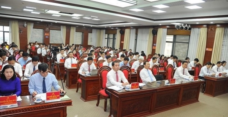 Các đại biểu dự Hội nghị lần thứ 14 Ban Chấp hành Đảng bộ tỉnh Hải Dương nhiệm kỳ 2021- 2025.