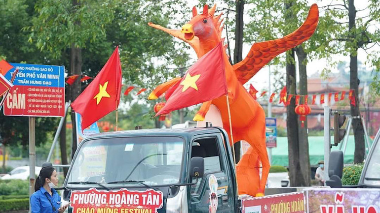 Linh vật thiên mã của phường Hoàng Tân.