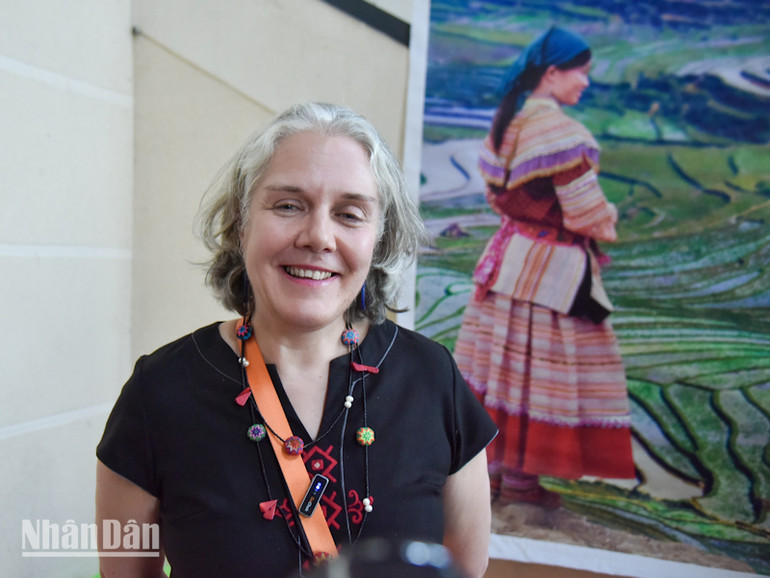 Bà Florence Cavalier, Chủ tịch Hội Vì trẻ thơ và hợp tác Việt Nam. (Ảnh: MINH DUY) Bà Florence Cavalier, Chủ tịch Hội Vì trẻ thơ và hợp tác Việt Nam. (Ảnh: MINH DUY)