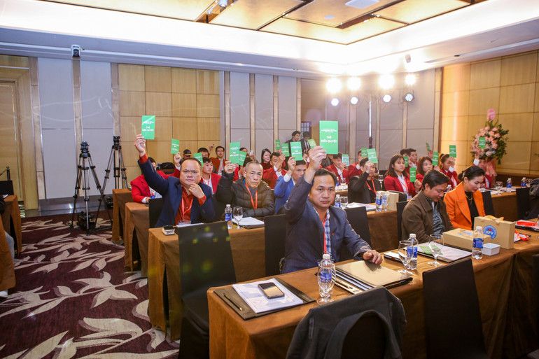 Các đại biểu tham dự Đại hội Liên đoàn Kickboxing Việt Nam.