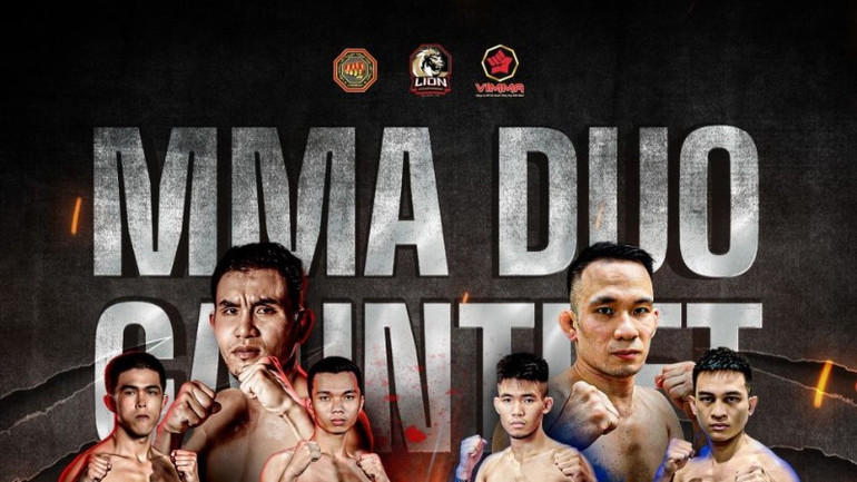 Các võ sĩ hai đội thi đấu nội dung tập thể. (Ảnh: VMMAF) Các võ sĩ hai đội thi đấu nội dung tập thể. (Ảnh: VMMAF)