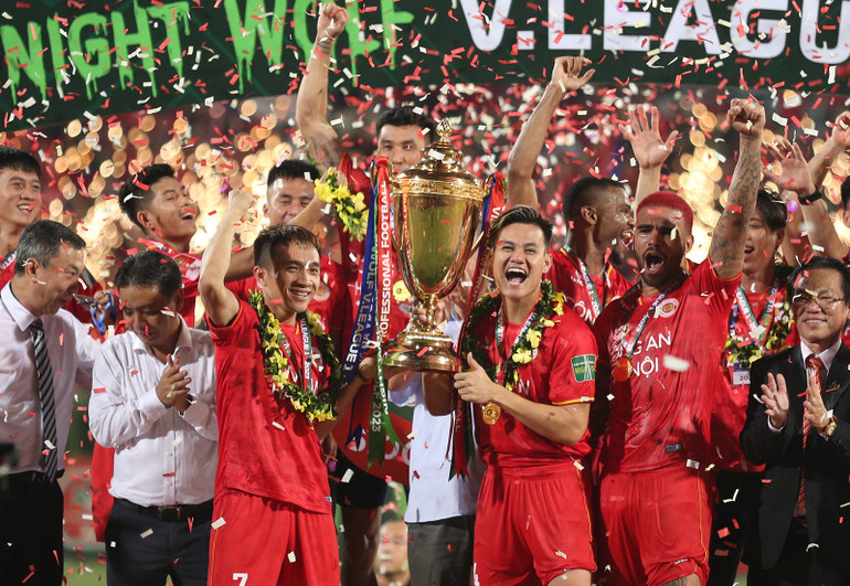 Đội Công an Hà Nội vô địch V.League 1-2023.