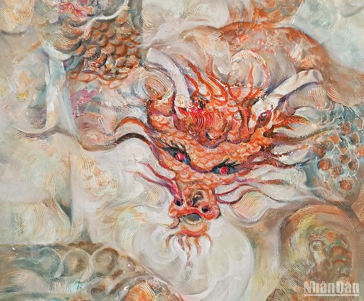 Tác phẩm Giáp Thìn, của họa sỹ Hồ Đình Nam Kha, (Ảnh ANH ĐÀO) Tác phẩm Giáp Thìn, của họa sỹ Hồ Đình Nam Kha, (Ảnh ANH ĐÀO)