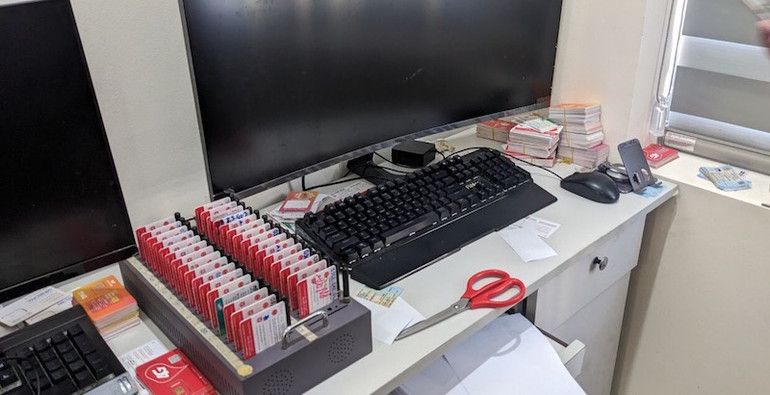 Hiện trường nơi các đối tượng thuê để thực hiện hành vi phạm tội. (Ảnh: Công an cung cấp)