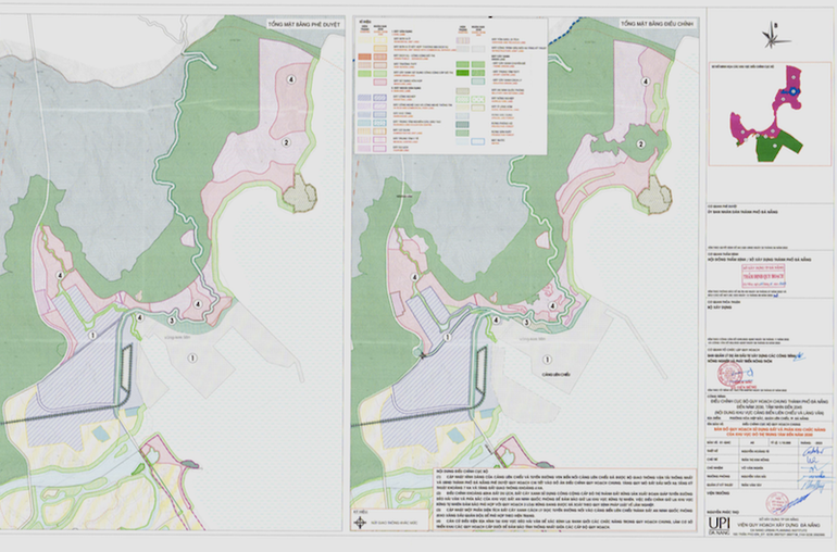 Bản vẽ điều chỉnh cục bộ Quy hoạch chung, (Ảnh: Ban Quản lý dự án Đầu tư xây dựng các công trình nông nghiệp và phát triển nông thôn Đà Nẵng)