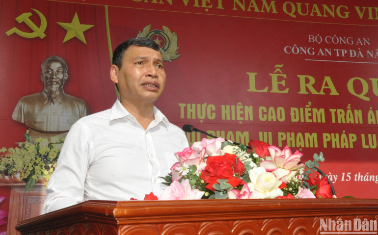 Phó Chủ tịch Thường trực Ủy ban nhân dân thành phố Đà Nẵng Hồ Kỳ Minh phát biểu tại chương trình. (Ảnh: ANH ĐÀO)