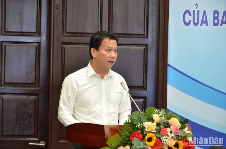 Bộ trưởng Tài nguyên và Môi trường Đặng Quốc Khánh phát biểu tại hội thảo. (Ảnh: ANH ĐÀO) Bộ trưởng Tài nguyên và Môi trường Đặng Quốc Khánh phát biểu tại hội thảo. (Ảnh: ANH ĐÀO)