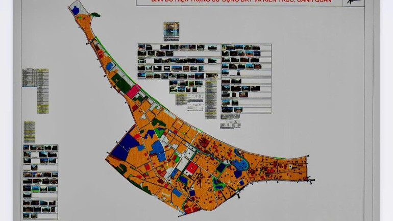 Quy hoạch phân khu ven vịnh Đà Nẵng tỷ lệ 1/2000, bản đồ quy hoạch tổng mặt bằng sử dụng đất. (Ảnh: Viện Quy hoạch xây dựng Đà Nẵng)