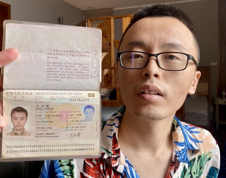 Đối tượng Wang YunTao (sinh năm 1988, quốc tịch Trung Quốc). (Ảnh: Công an cung cấp)