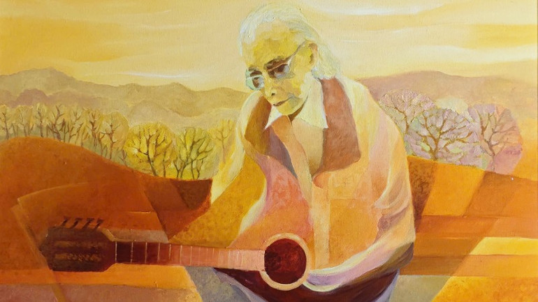 Tác phẩm "Hành khúc ngày và đêm" của tác giả Trần Hữu Cân, sáng tác năm 2024.