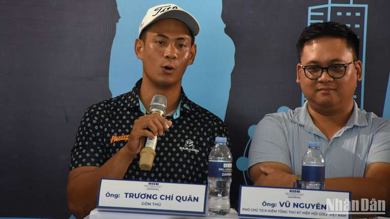 Golfer Trương Chí Quân cho hay anh khá ấn tượng với Giải BRG Open Golf Championship Danang 2024 và sự thân thiện của người dân Đà Nẵng dành cho các vận động viên. (Ảnh: ANH ĐÀO)