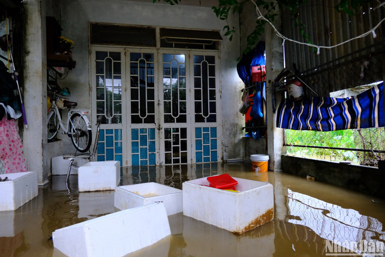 Dân chưa kịp trở lại nhà sau khi đi tránh lũ thì nước lũ tiếp tục nhấn chìm đồ đạc. Dân chưa kịp trở lại nhà sau khi đi tránh lũ thì nước lũ tiếp tục nhấn chìm đồ đạc.
