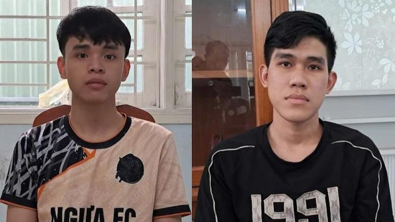 Cơ quan điều tra bắt khẩn cấp hai đối tượng Lê Công Phi và Nguyễn Khuynh (Ảnh: Công an cung cấp)