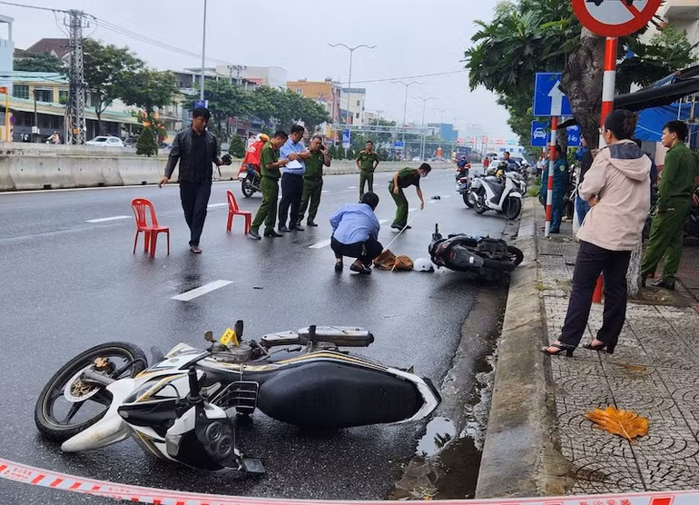Hiện trường vụ án xảy ra chiều 22/11 khiến ông Thành tử vong.