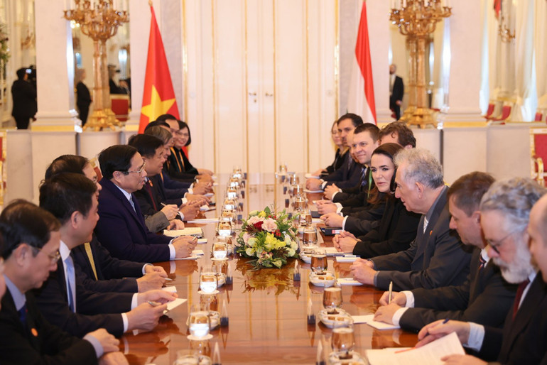 Toàn cảnh buổi hội kiến. (Ảnh: TTXVN)