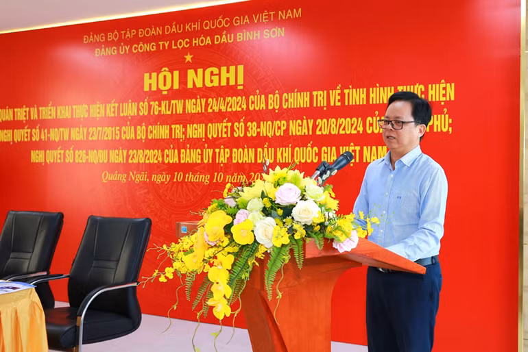 Đồng chí Nguyễn Văn Hội – Bí thư Đảng ủy, Chủ tịch HĐQT BSR phát biểu khai mạc Hội nghị.